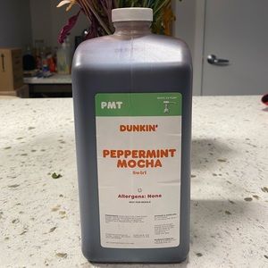 Dunkin Donuts  Seasonal Peppermint Mocha Swirl Syrup, Sealed